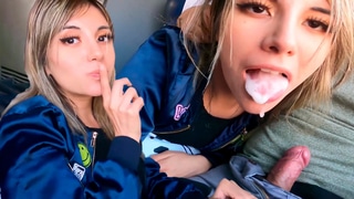 Rubia chilena chupapollas me la mama en el autobús