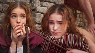 El nuevo profesor de Hogwarts castiga a Hermione follándosela